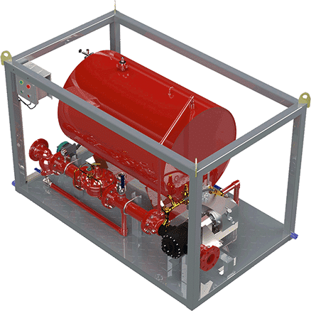 siron fire protection diffs system foam tank skid ms serie skid